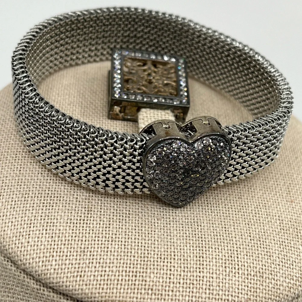 Suspicion QVC Stainless Steel Mesh Bracelet with 925 Interchangeable Ornaments - Picture 4 of 17